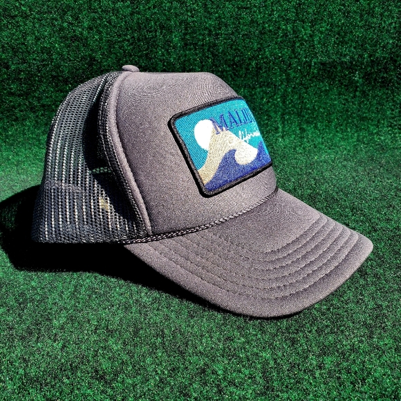 VTG Otto Trucker Cap Hat Snapback Malibu California Gray Adjustable Myanmar - Picture 3 of 9